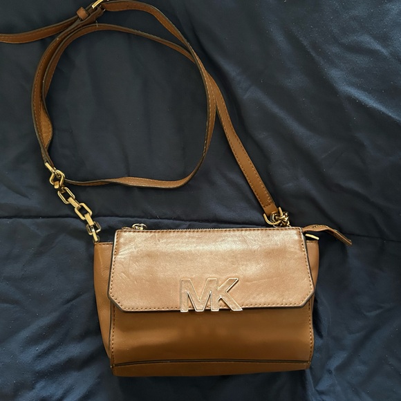 Michael Kors Handbags - Michael Kors Brown Crossbody Bag with Gold Accents